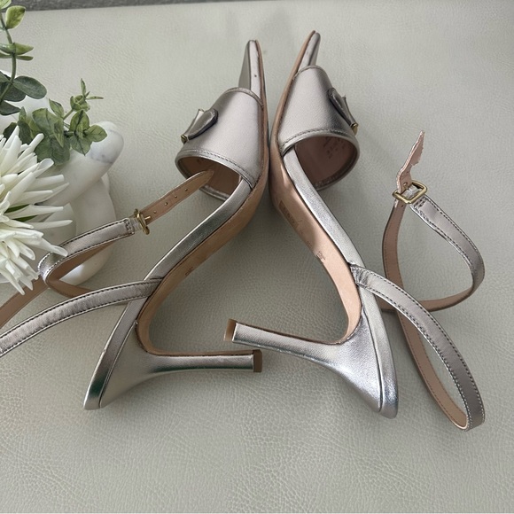 COACH Kyra Metallic Leather Sandal - Picture 12 of 16